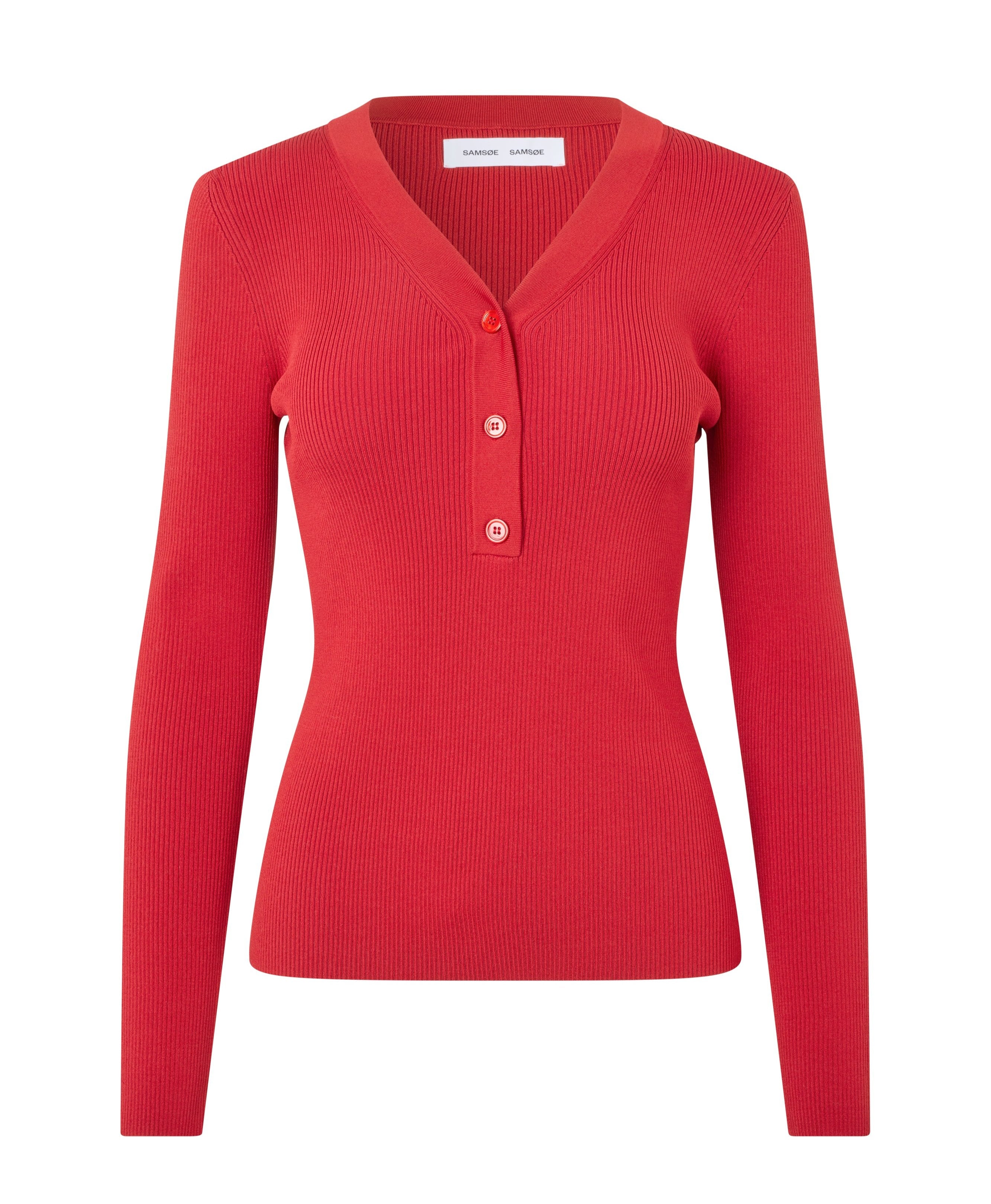 Saleonore V-neck bluse - Scarlet Sage